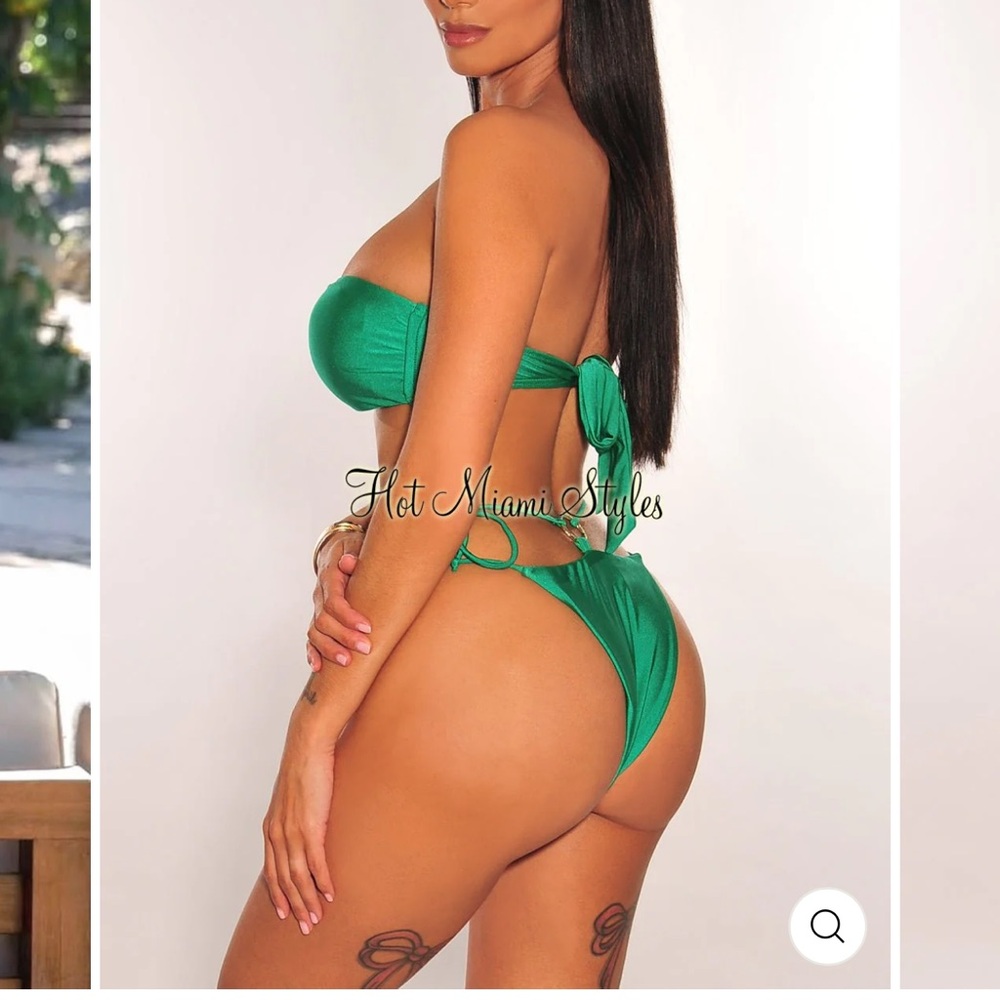 Hot Miami Styles Green Bikini (NWT) - Picture 2 of 2